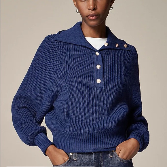 J. Crew Red Ribbed Button Down Sweater - Picture 8 of 8